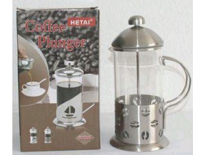 CAFETEIRA FRANCESA 600ML VIDRO/INOX