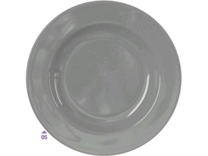 PRATO CINZA DE MELAMINA RASO 20CM