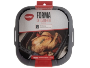 FORMA SILICONE P/AIR FRYER 16X7,3CM QUADRADA