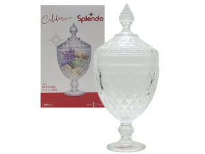 BOMBONIERE VIDRO CALIFORNIA COLORS 32CM