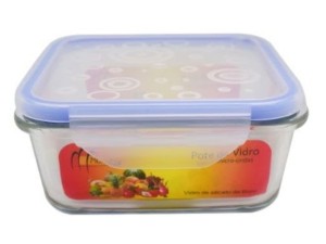 POTE VIDRO HERMETICO QUADRADO 760ML