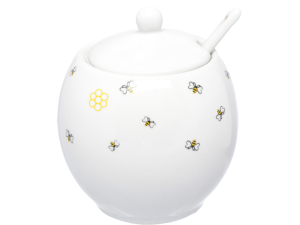 ACUCAREIRO PORCELANA 350ML HONEY C/COLHER