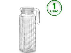 JARRA VIDRO 1,0L C/TAMPA-ACRILICA