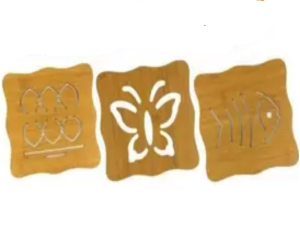 DESCANSO PANELA BAMBU 17CM REDONDO /  QUADRADO