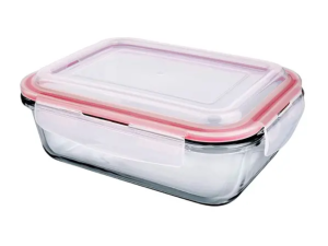 POTE VIDRO HERMETICO RETANGULAR 640ML