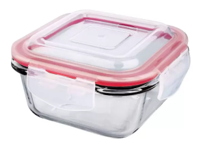 POTE VIDRO HERMETICO QUADRADO 520ML