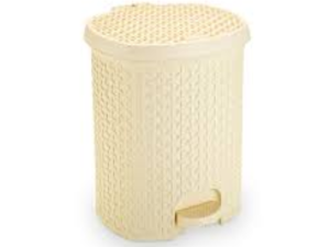 CESTO LIXO RATTAN PLASTICA 6,0L CREME