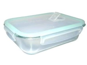 POTE VIDRO HERMETICO RETANGULAR 350ML