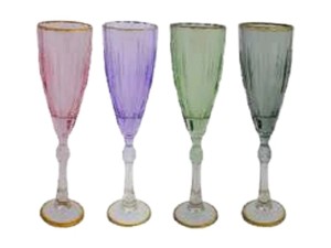 JOGO 6 TACA VIDRO 310ML COLORS