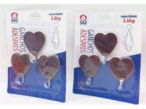 KIT 3 CABIDE CORACAO PLASTICO