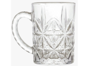 JOGO 6  CANECA VIDRO 190ML MOON STONE