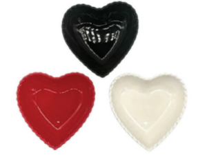 BOWL PORC 08X10CM CORACAO BOLINHA 3-CORES