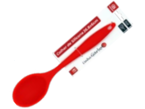 COLHER ARROZ SILICONE 27CM VERMELHA OU PRETA