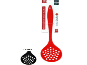 ESPUMADEIRA SILICONE 28CM VERMELHA OU PRETA