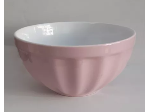 CUMBUCA CERAMICA 190ML CANELADA ROSA