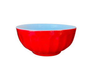 CUMBUCA CERAMICA 190ML CANELADA VERMELHA