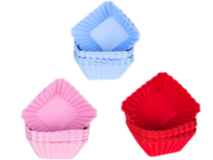 KIT 12 FORMA SILICONE 07CM QUADRADA