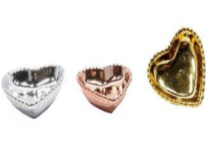 BOWL CERAMICA CORAÇÃO 15CM METALIZADOS