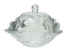 BOMBONIERE VIDRO 225ML QUADRADO