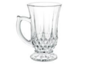 JOGO 6 CANECA VIDRO 150ML CLEAR TRABALHADA