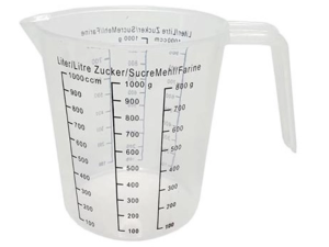 JARRA MEDIDOR PLASTICA 1000ML