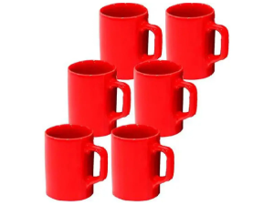 JOGO 6 XICARA CERAMICA 90ML INDIAN VERNELHA