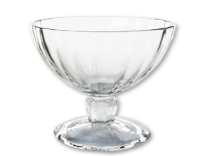 JOGO 6 TACA VIDRO 500ML SOBREMESA C/PÉ FUNDA