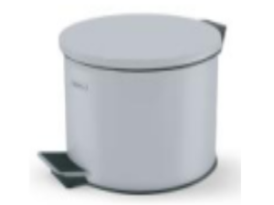 LIXEIRA PEDAL 05L CINZA