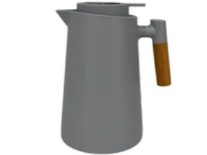 GARRAFA TERMICA 1,0L WOOD CINZA BOTAO