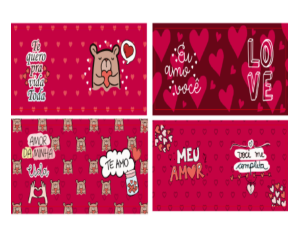 CANECA VIDRO 380ML ESTAMPAS 