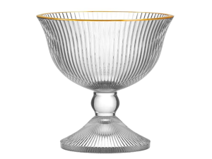 JOGO 4 TACA VIDRO SOBREMESA 200ML GRAFIATO BD-OURO