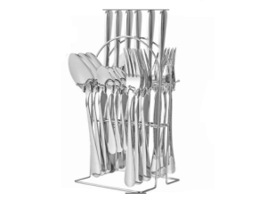 FAQUEIRO 24 PC INOX C/SUPORTE