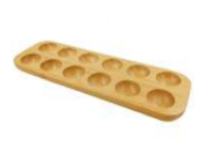 PORTA OVO BAMBU 31X10CM 12-UNID