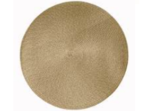 LUGAR AMERICANO REDONDO 38CM BEGE