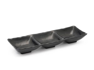 MOLHEIRA MELAMINA C/3-DIV 26X09CM PRETA