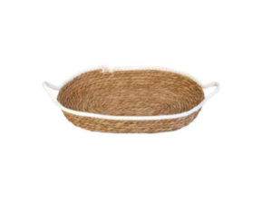 CESTA FIBRA/ALGODAO 46X27CM OVAL C/ALÇAS