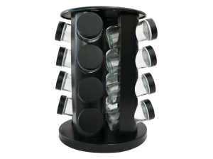 PORTA CONDIMENTO INOX C/16 REDON PRETO