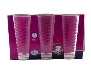 JOGO 6 COPO VIDRO 220ML AGUA