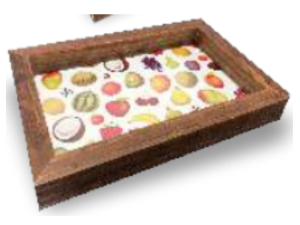 BANDEJA MDF 29X19CM DECORADA