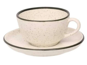 XICARA+PIRES PORCELANA 200ML DUNA