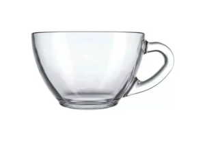 JOGO 3 XICARA VIDRO 230ML P/CHA LISA