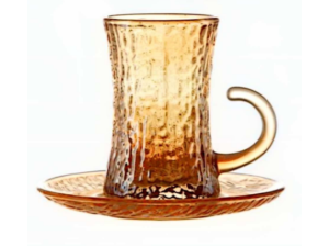 JOGO 6 XICARA VIDRO 100ML KITTY AMBAR