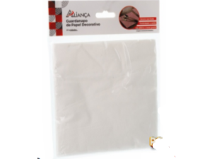 GUARDANAPO PAPEL 33X33CM QUADRADO BRANCO