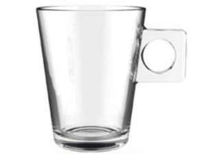 JOGO 6 XICARA VIDRO 80ML CAFÉ CB-QUADRADO