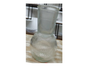VASO VIDRO 19CM CLEAR BOJUDO