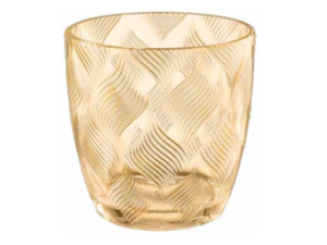 JOGO 6 COPO VIDRO 310ML AMBAR FRIZADO