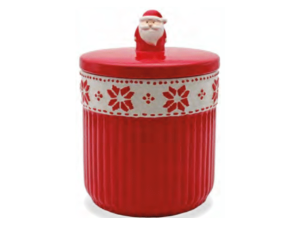 POTE CER NATAL 14X22CM VERMELHO