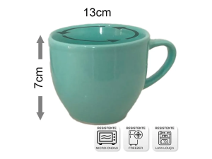 XICARA CERAMICA CHA S/PIRES VERDE 170ML