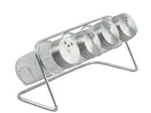 PORTA CONDIMENTO C/4 VIDRO C/SUPORTE INOX