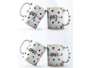 CANECA CERAMICA 120ML PALAVRAS